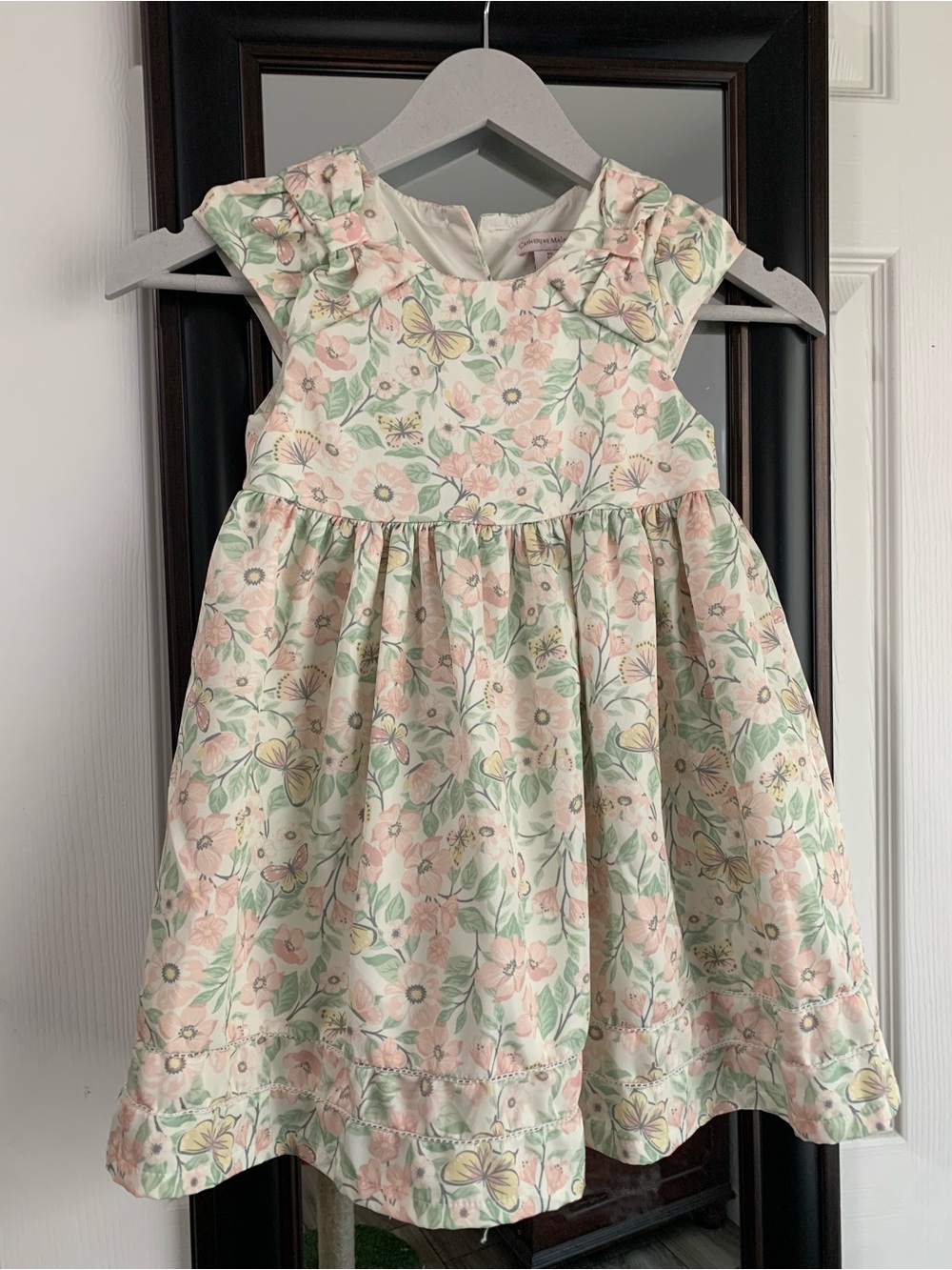 Catherine Malandrino Floral Cap-Sleeve Dress - Pastel Pink & Mint